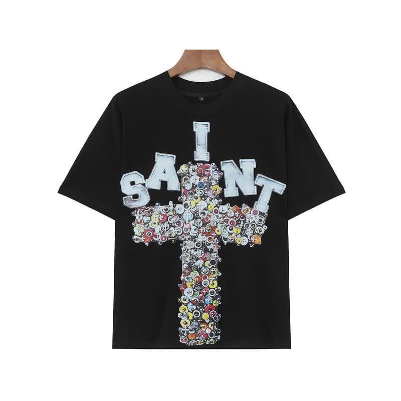 Saint Boxy Fit Cross Print T-Shirt Men 2