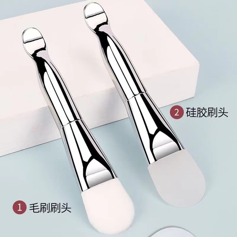 Cosmetic double-sided brush soft-bristled, silicone face mask 1