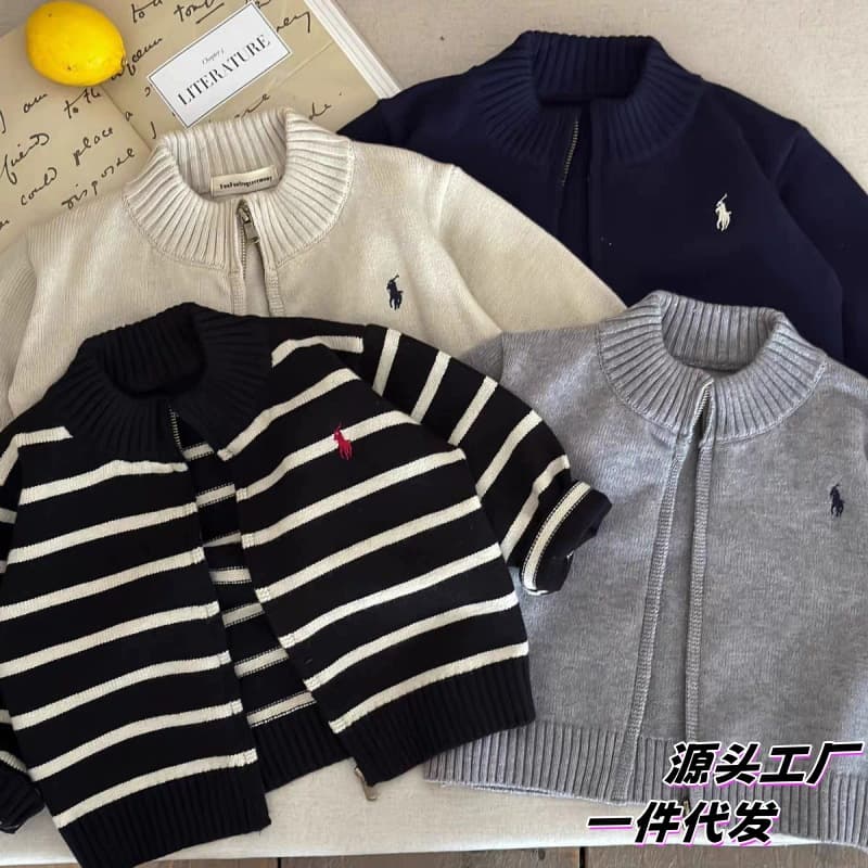 (Cross-border trading), children's sweater, jacket, knitted cardigan for men and women girl's, suitable for spring and autumn, Korean style 1