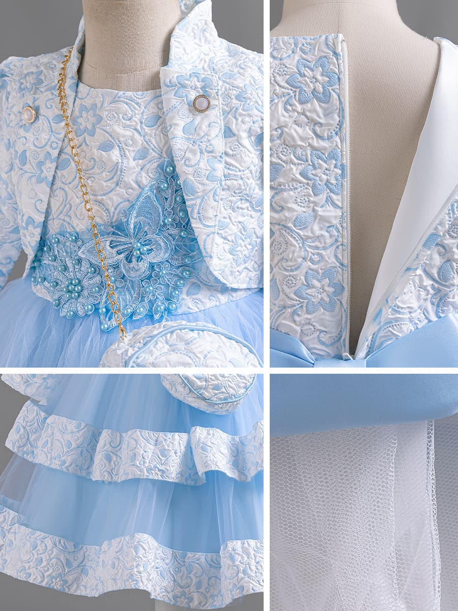(Cross-border trading), dress, princess suit, small princess costume, long-sleeve, set, new collection, 3 piece set 2