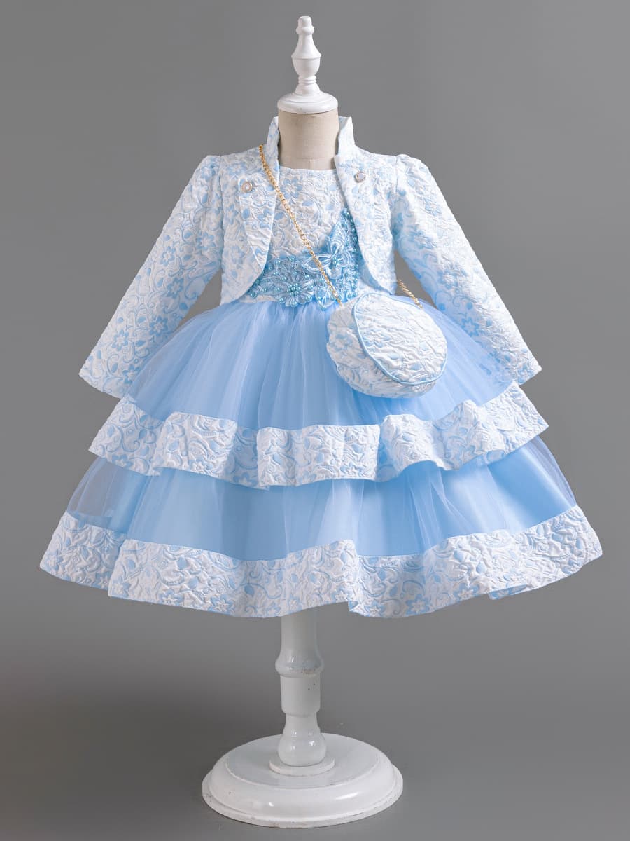 (Cross-border trading), dress, princess suit, small princess costume, long-sleeve, set, new collection, 3 piece set 3