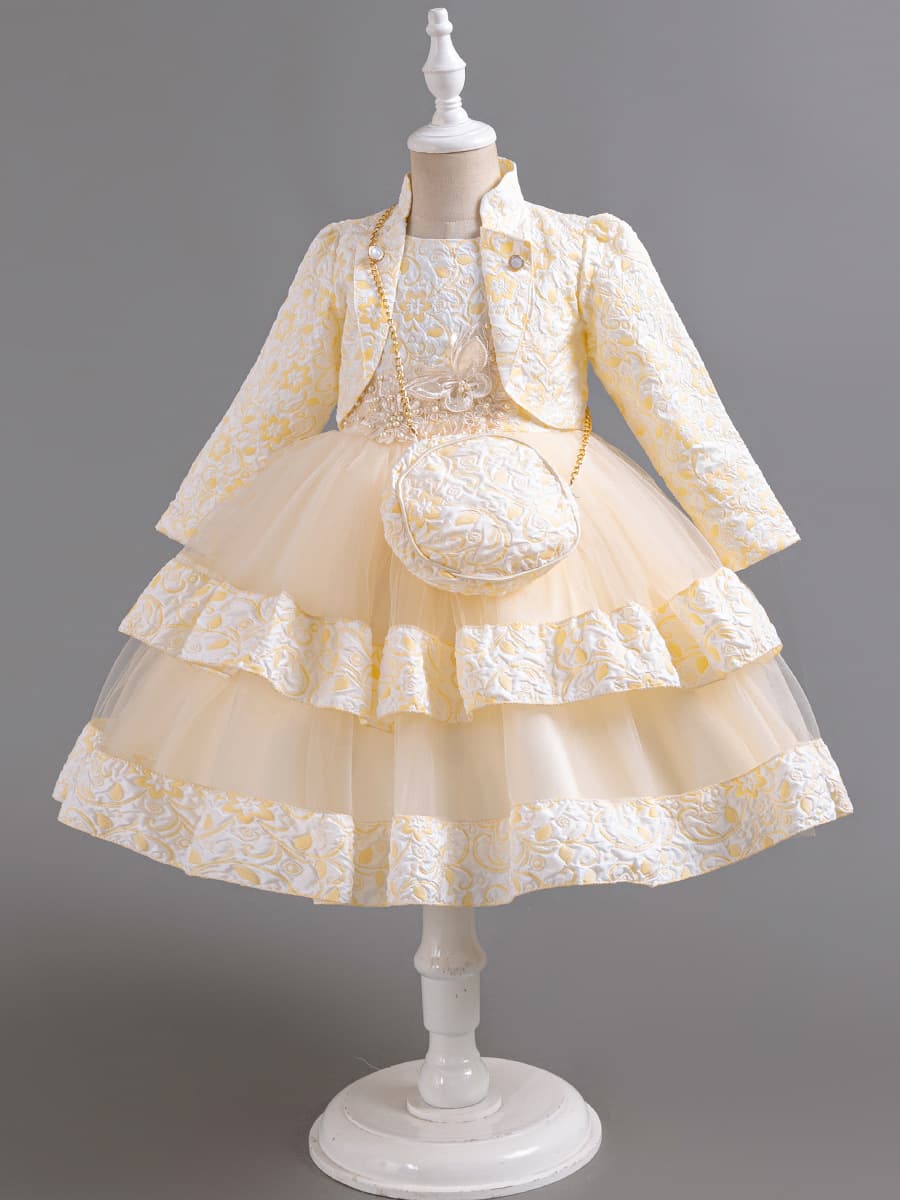 (Cross-border trading), dress, princess suit, small princess costume, long-sleeve, set, new collection, 3 piece set 4