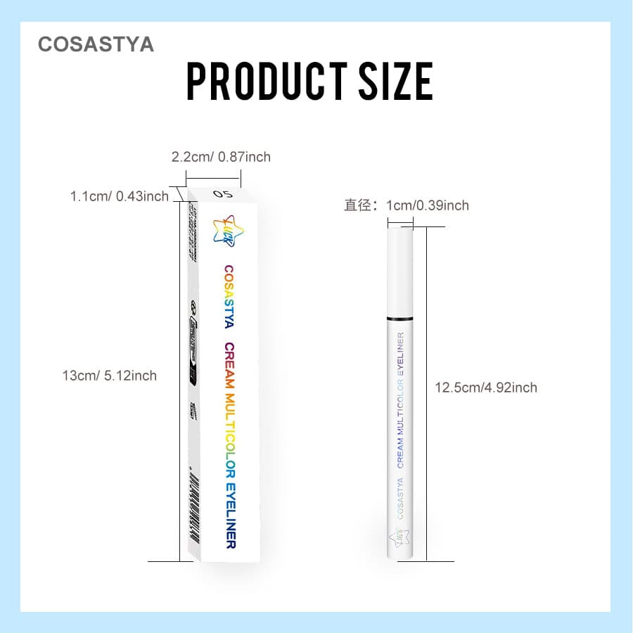 Cross -border dedicated to explosion CosasStya eyeliner 6 -color waterproof sweat and anti -sweaty, colorful color Eyeliner 4