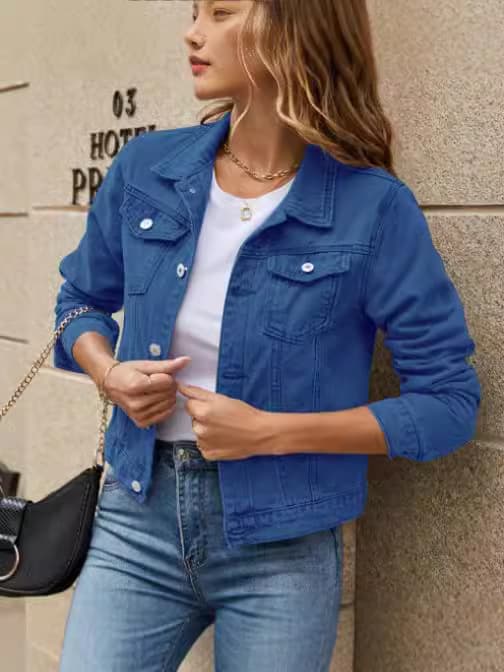 (Cross-border trading), fashionable trend short denim jacket, European style 5