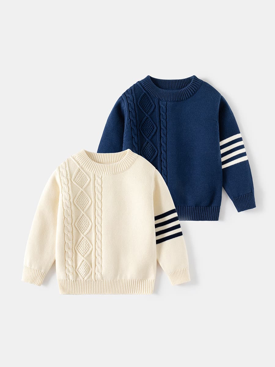 Sweater for boys, demi-season knitted fashionable children's down jacket, Korean style, suitable for spring and autumn