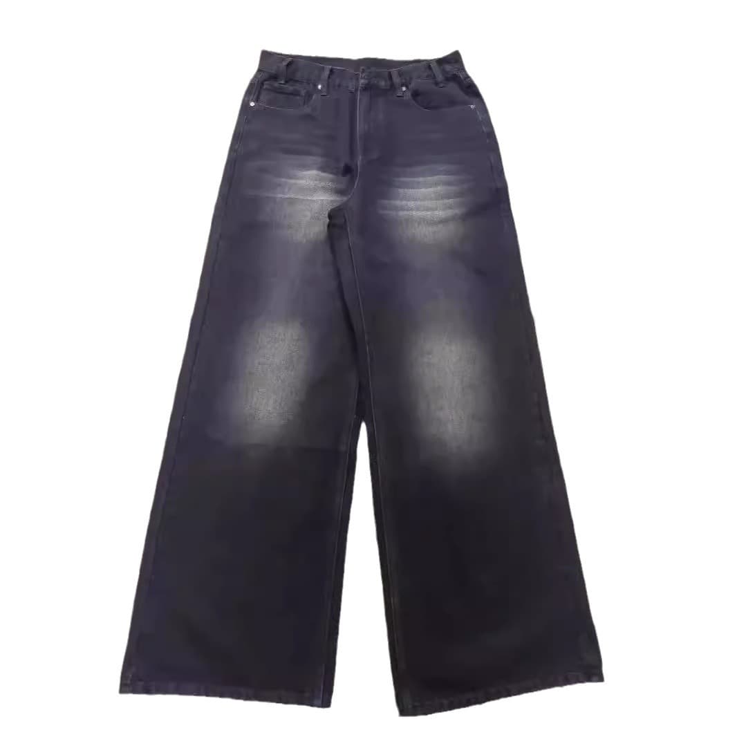 Retro trousers, loose straight jeans, direct factory sales, American style, with embroidery 5