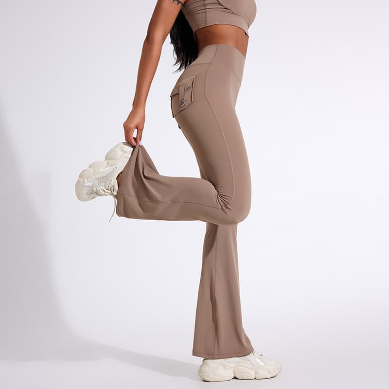 Leggings, flared trousers for yoga, sports underwear for hips shape correction, overall for gym, yoga clothing, tight 4