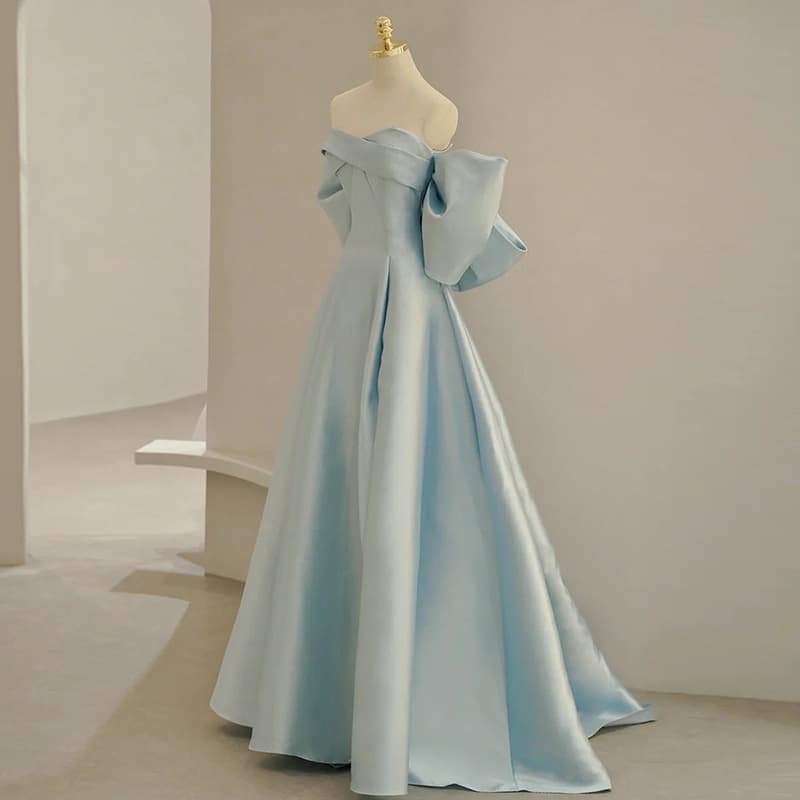 Blue evening dress, elite bra top 4