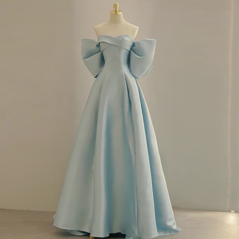 Blue evening dress, elite bra top