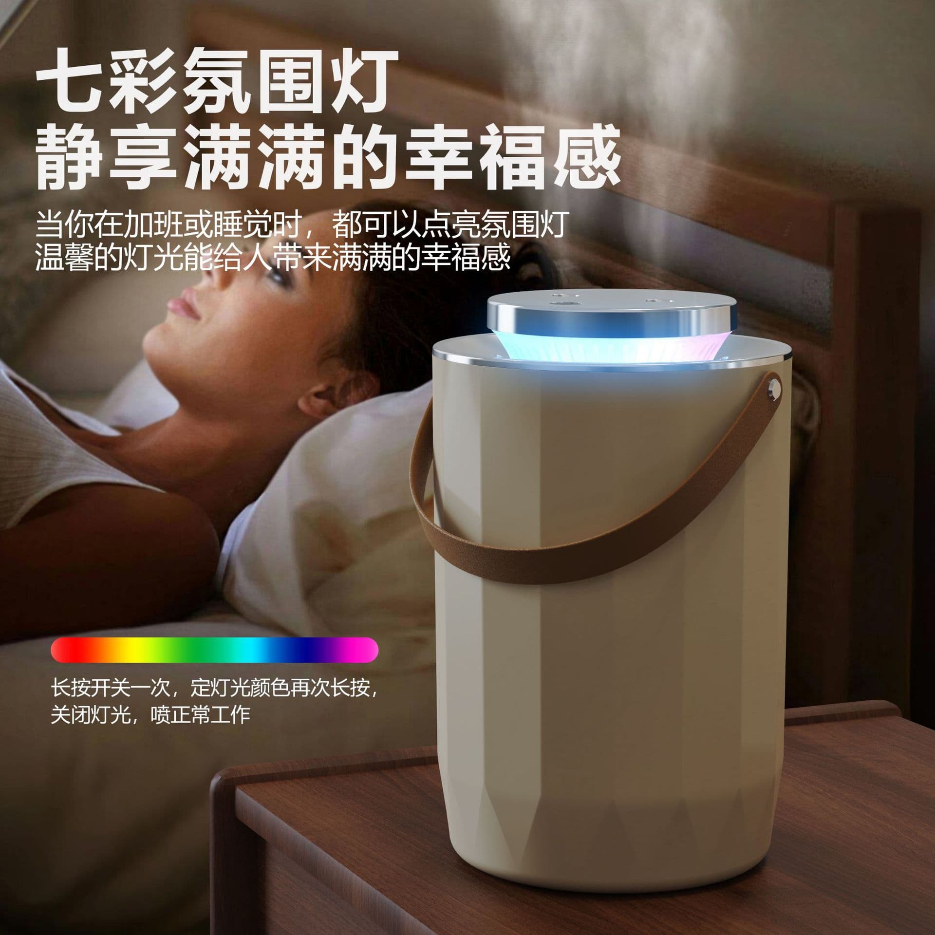 (Cross-border trading), (Wholesale), capacious humidifier, lights for bedroom for office, electrospray, new collection, light luxury style 4