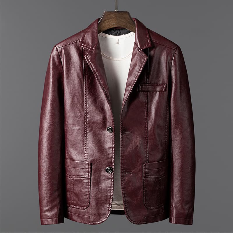 Demi-season polyurethane suit, trend men's jacket, Korean style 2