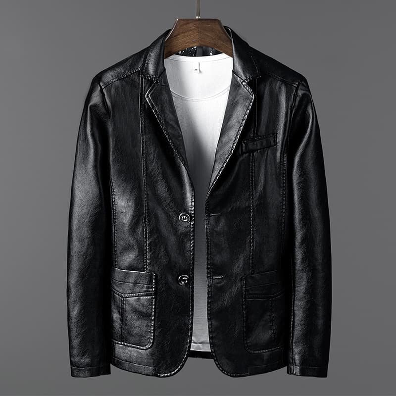 Demi-season polyurethane suit, trend men's jacket, Korean style 4