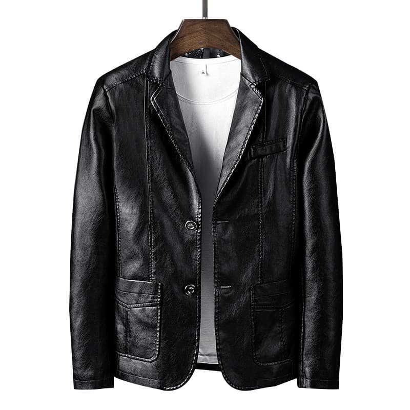 Demi-season polyurethane suit, trend men's jacket, Korean style 5