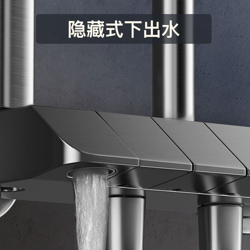 Gun gray digital display hot and cold shower shower set water plating household brass shower bathroom rain pressurized shower 4
