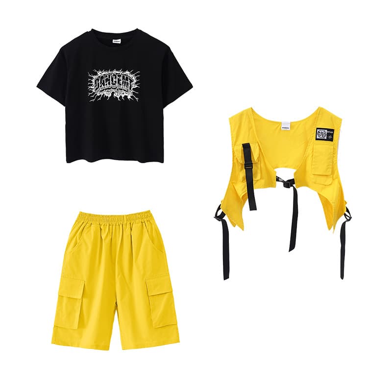 Children's quick dry T-shirt for men and women hip-hop style, trousers, suit, set, loose fit 5