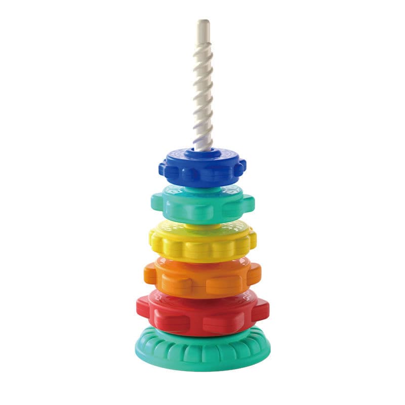 Rainbow Jenga, rings for baby, toy, early education 5