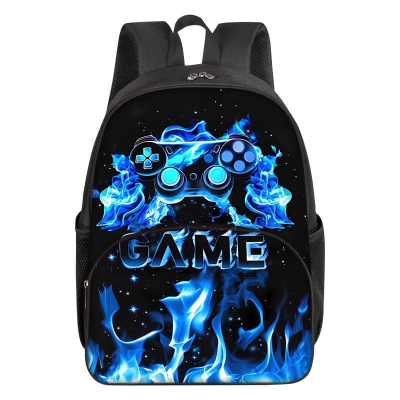 Game console for students, round double-layer backpack, bag, primary and secondary school, DIY 2