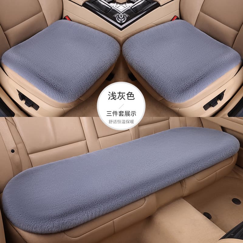 Plush keep warm non-slip seat, demi-season universal set, custom-made, new collection, 3 piece set 2