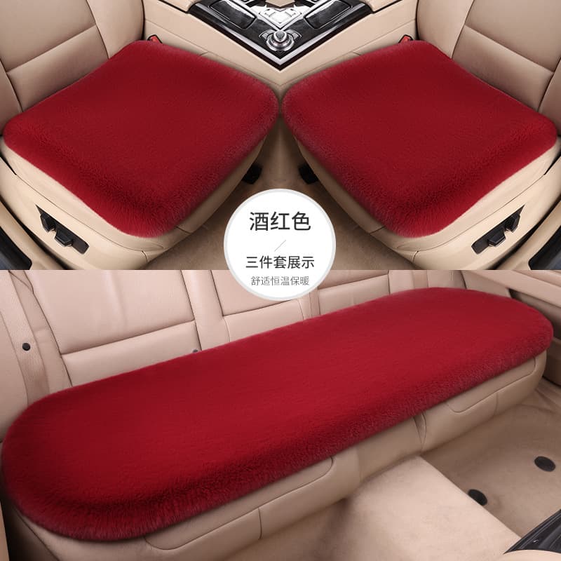 Plush keep warm non-slip seat, demi-season universal set, custom-made, new collection, 3 piece set 3