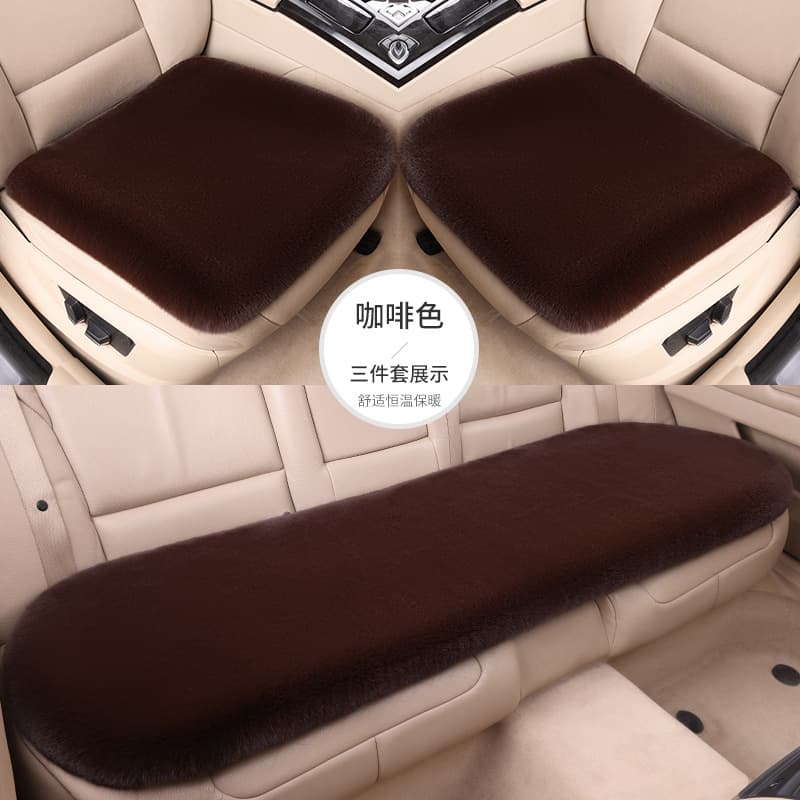 Plush keep warm non-slip seat, demi-season universal set, custom-made, new collection, 3 piece set 4