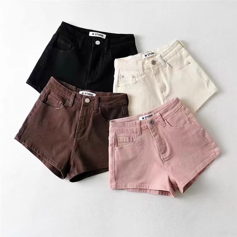 Denim skirt, summer shorts, elastic trousers, spring underwear for hips shape correction, Korean style, European style, tight, for teenagers