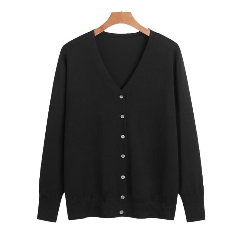 (Cross-border trading), demi-season knitted sweater, long-sleeve, cardigan, shirt, jacket, V-neckline, oversize 5