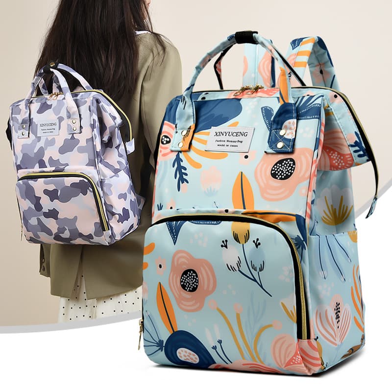 Capacious fashionable children's bag for mother and baby, thermocover to go out, worn on the shoulder 1
