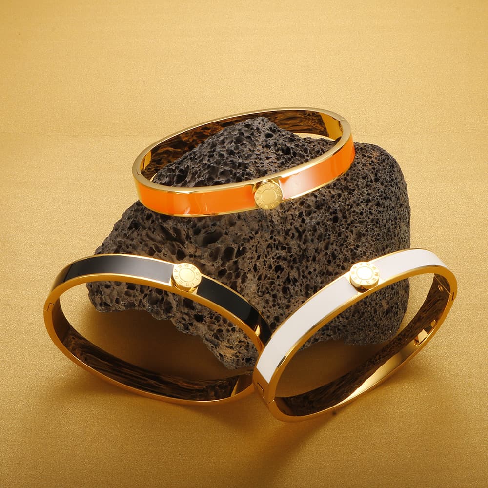(Cross-border trading), geometric bracelet stainless steel, does not fade, light luxury style 2