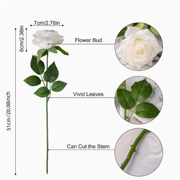 Simulation silk cloth rose pearl rose home hotel wedding Valentine's festival rose wall decorative silk flower 1