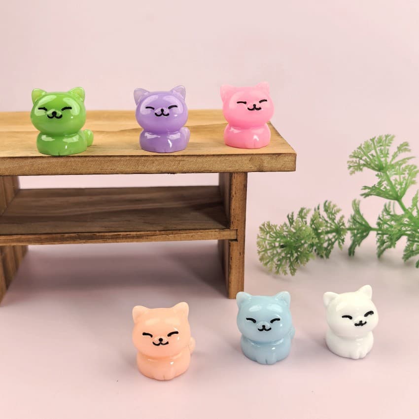 Micro landscape, cartoon cute table creative decorations with accessories, accessory, kitten 2
