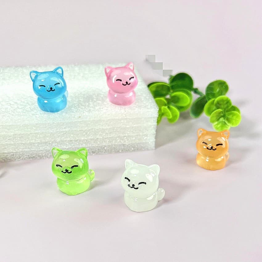 Micro landscape, cartoon cute table creative decorations with accessories, accessory, kitten 1