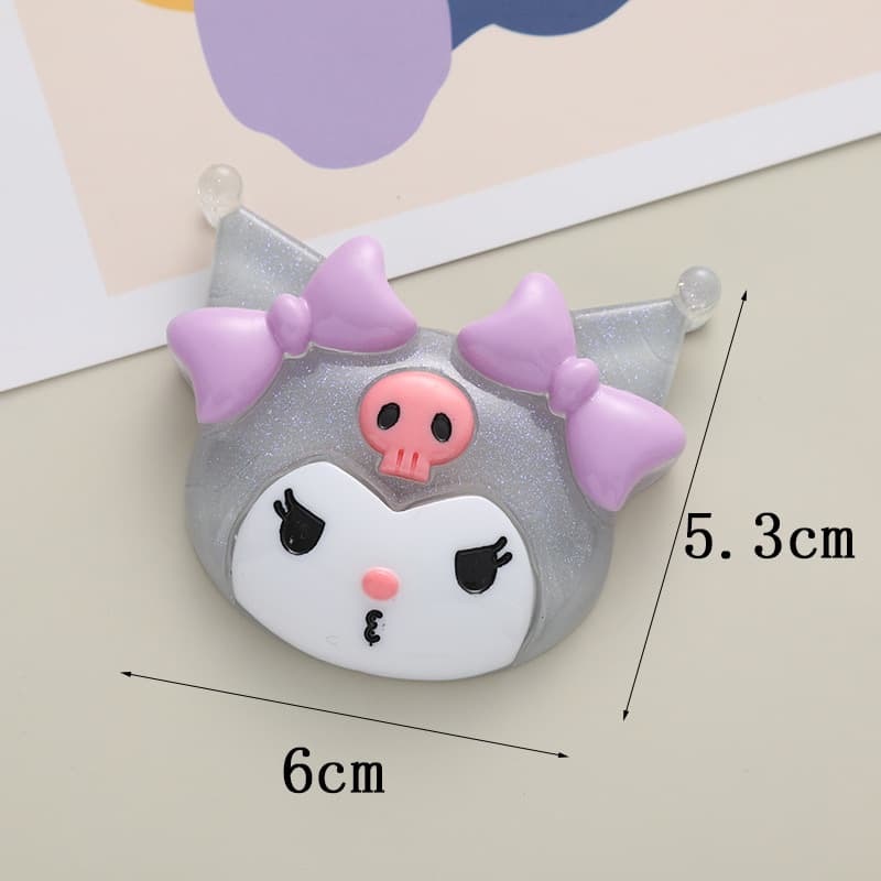 Big translucent glowing cartoon phone case, tubing with accessories, fridge magnet, hairgrip, DIY 2