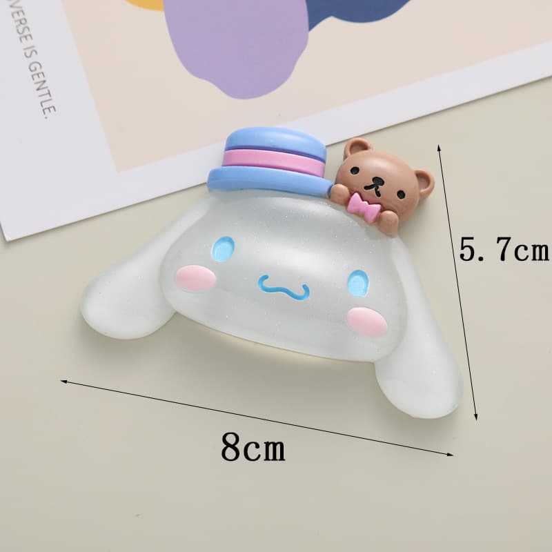 Big translucent glowing cartoon phone case, tubing with accessories, fridge magnet, hairgrip, DIY 4