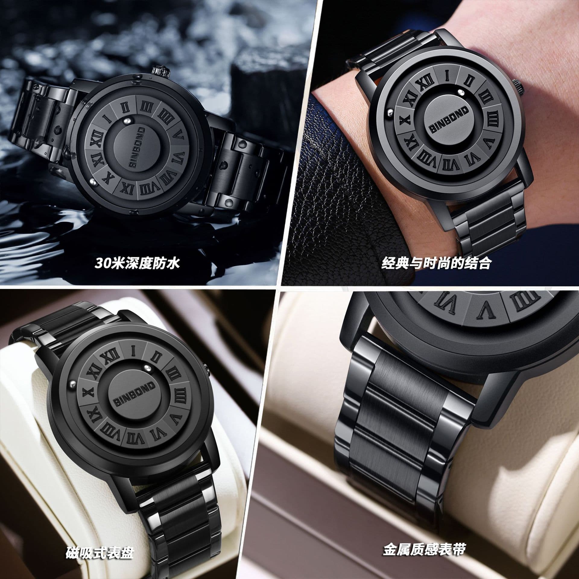 Creative magnetic waterproof men's watch, USA 4