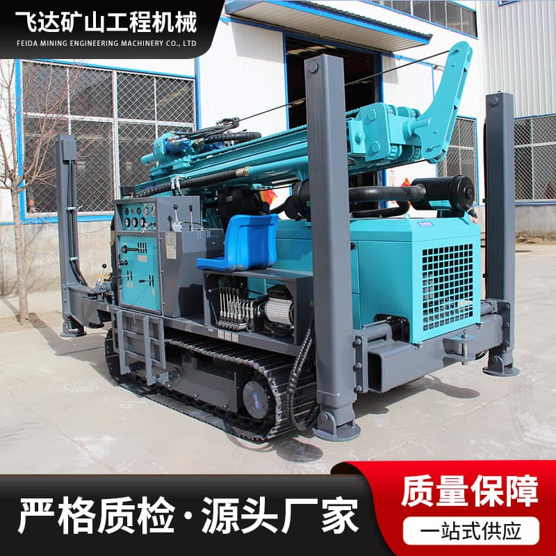 Crawler pneumatic water well drilling rig manufacturer deep water well fully hydraulic diesel integrated machine down-the-hole water well rig 3