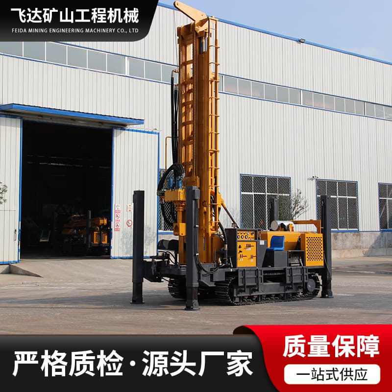 Crawler pneumatic water well drilling rig manufacturer deep water well fully hydraulic diesel integrated machine down-the-hole water well rig 1
