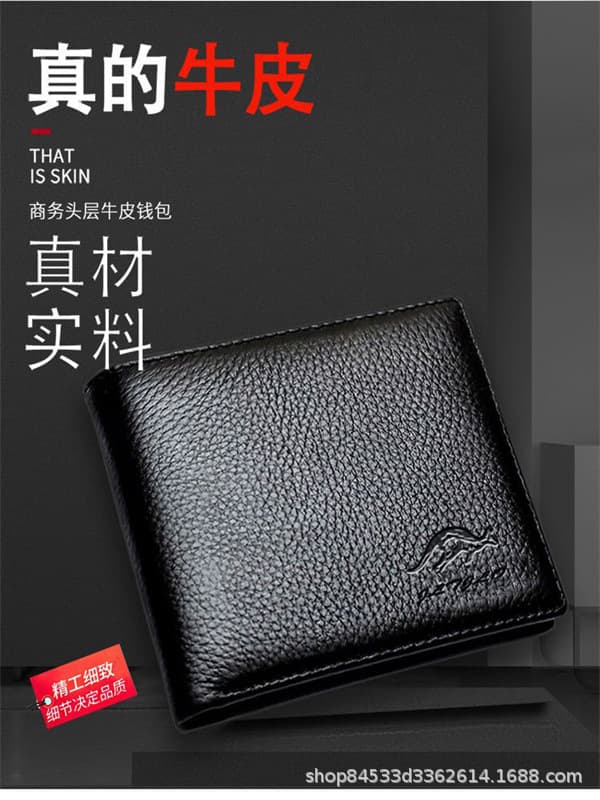 Leather short wallet, genuine leather, Collection Year 2025 3