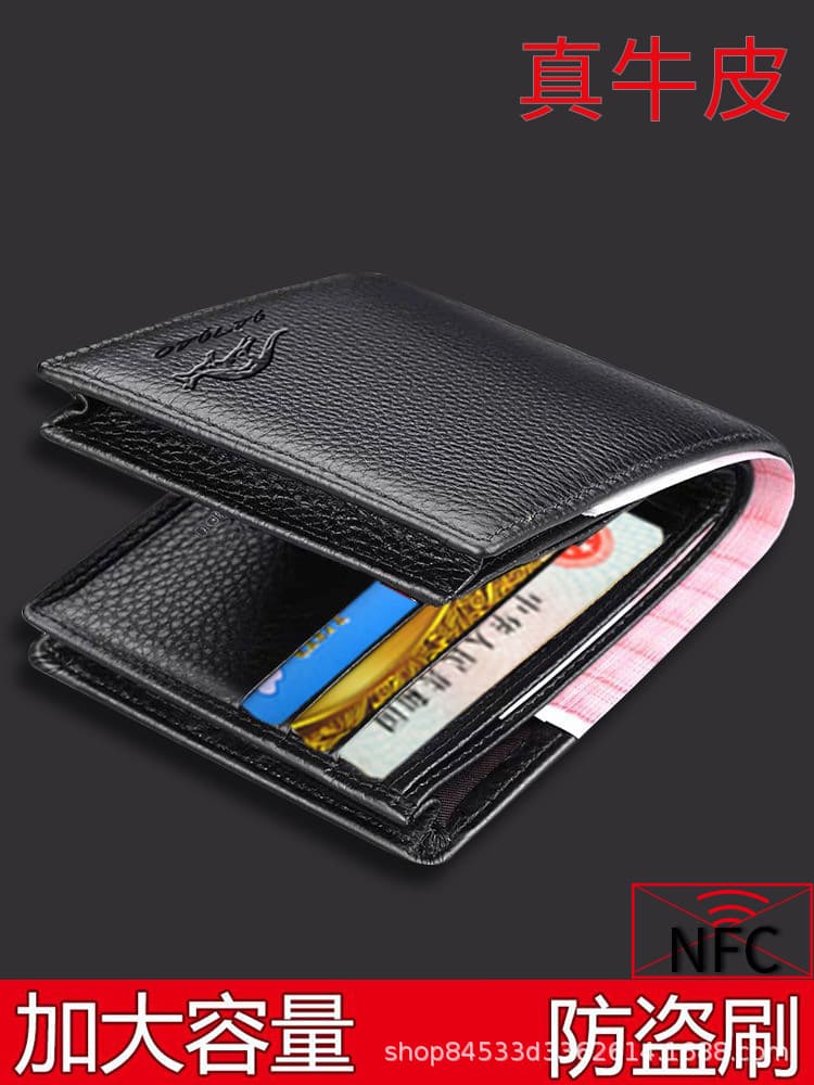 Leather short wallet, genuine leather, Collection Year 2025 4