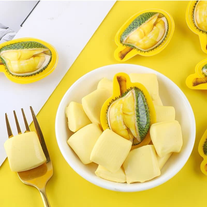 Office snacks 3D durian milk candy gummies durian candy bulk 200g about 30 single small packages 3