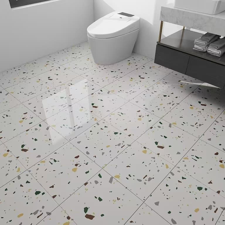 Waterproof toilet PVC floor wear -resistant self -sticking floor rubber shower floor stickers plastic floor can soak water 2
