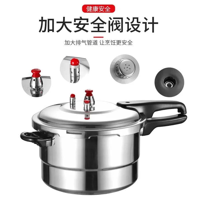 Cross -border aluminum pressure cooker gas induction cooker universal home with steamer high pressure cooker trade export installation manufacturer direct sales 5
