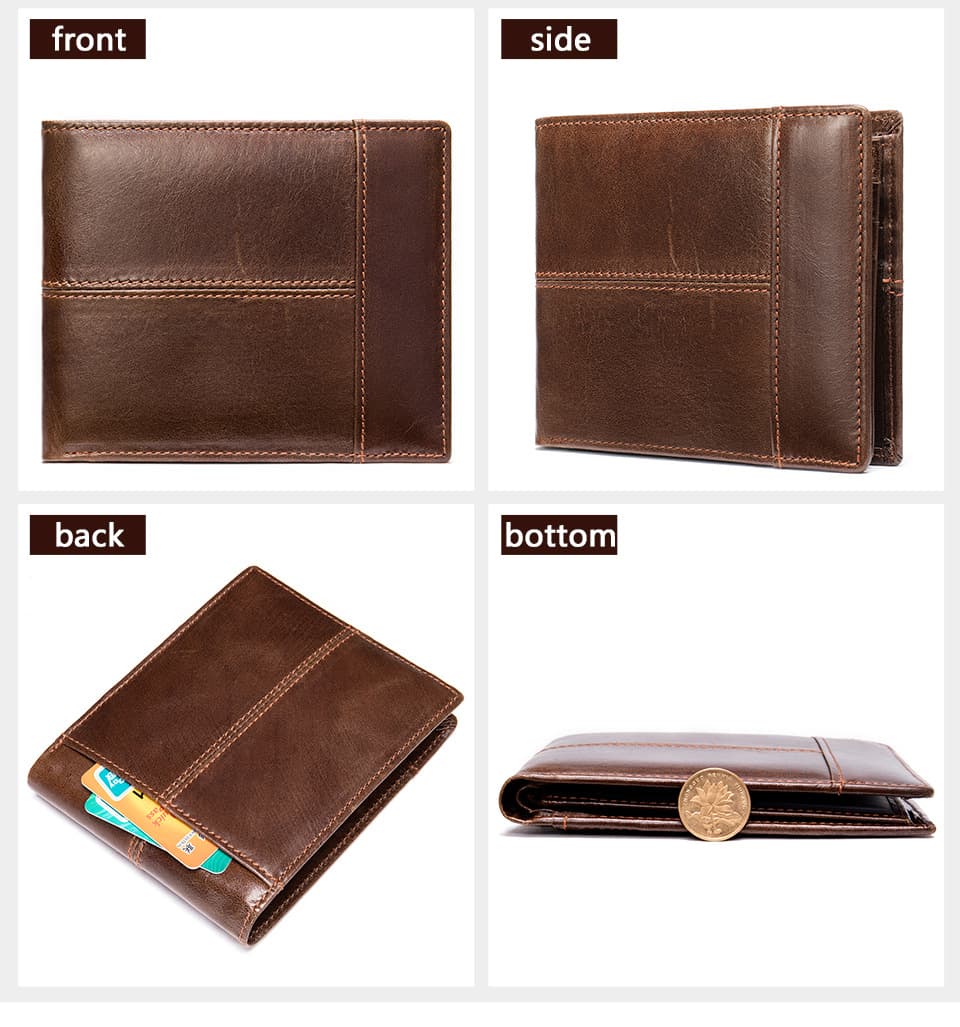 [WESTAL Genuine Leather Wallet with Coin Purse RFID Wallet] 2