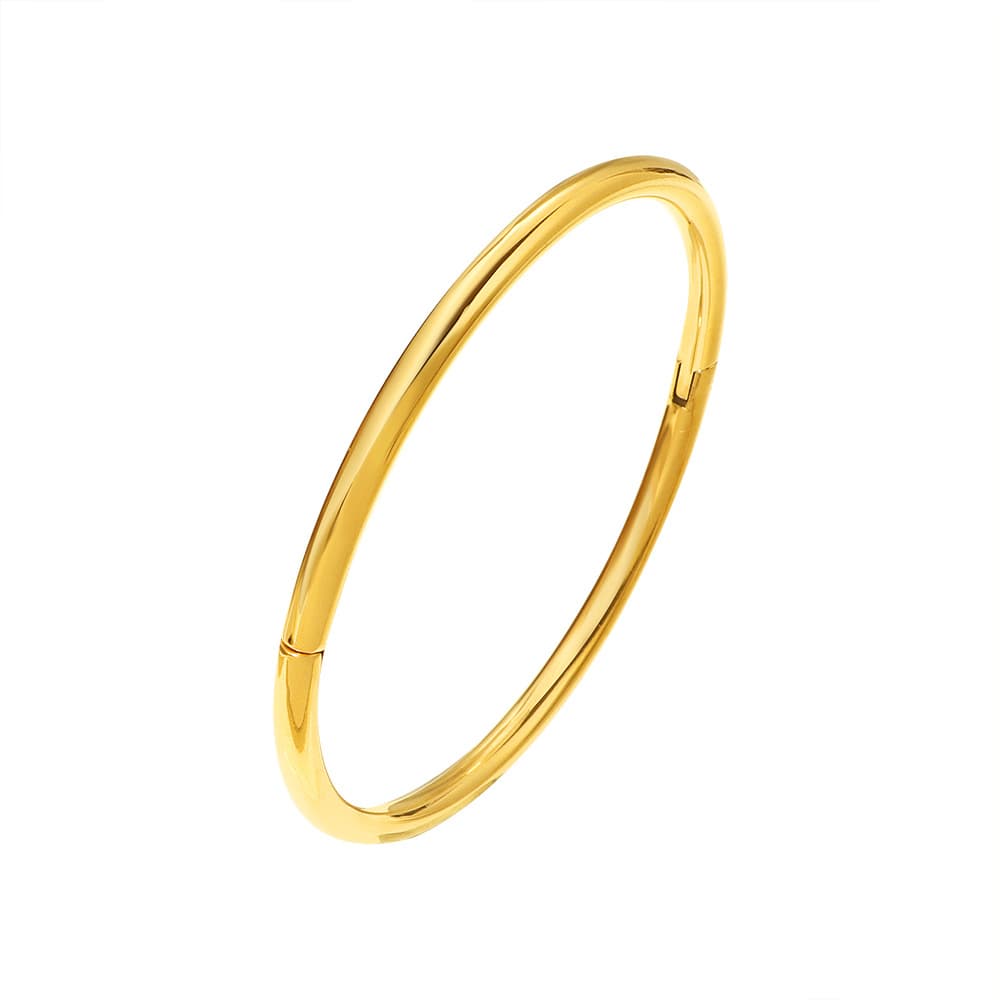 (Wholesale), glossy gold bracelet stainless steel, hairpins, simple and elegant design, 750 sample gold 5