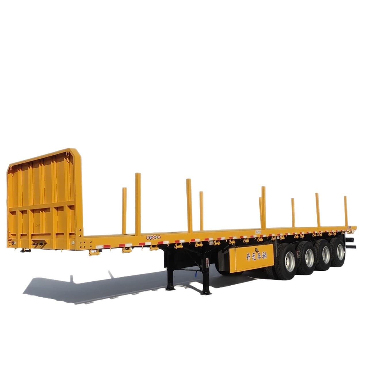 Cross-border export flatbed tractor semi-trailer trailer container transport trailer 3-axle 4-axle export to Africa 5