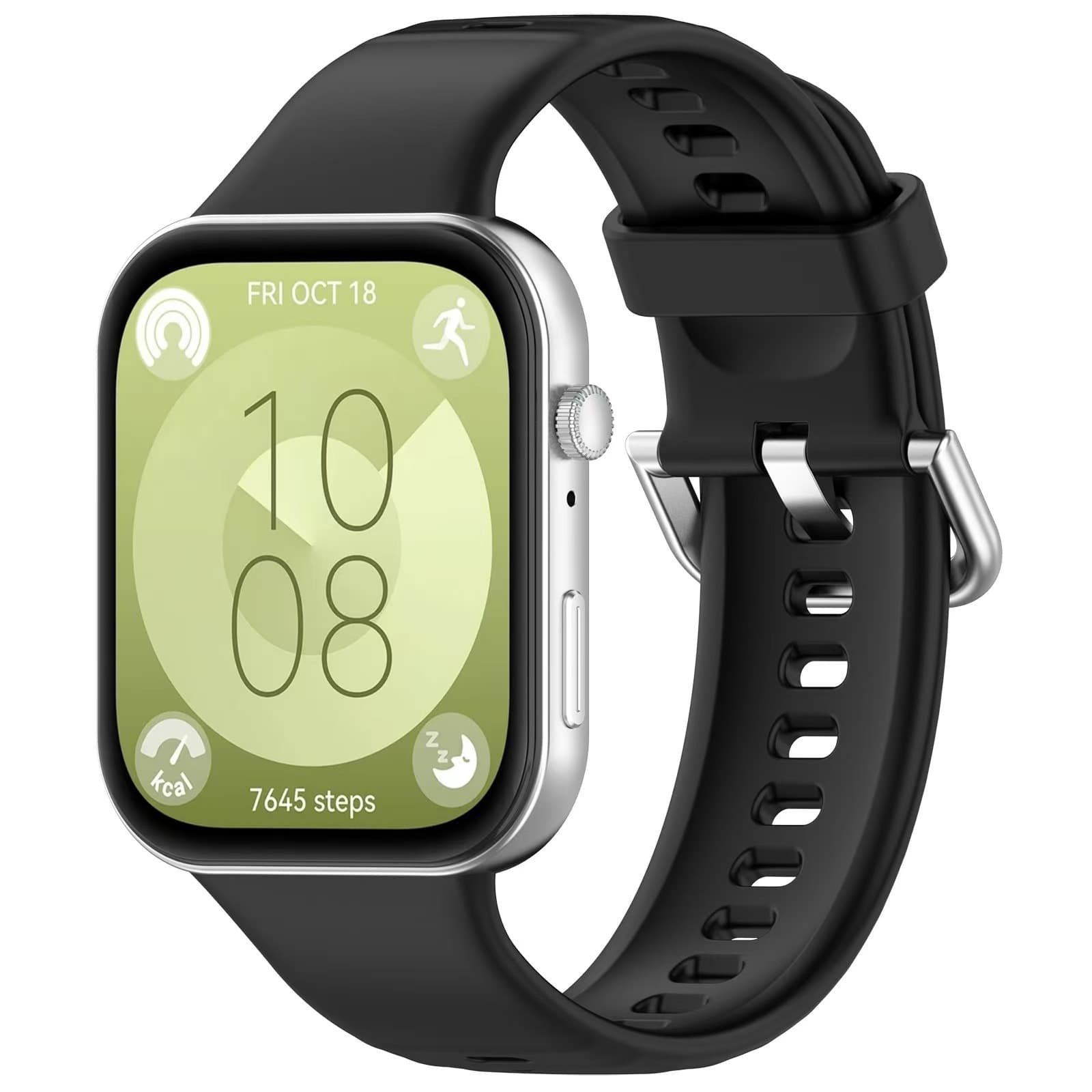 Huawei, silicone watch strap, silver 3 sample 4