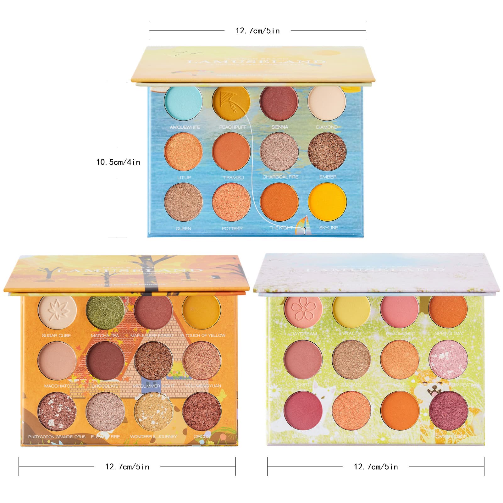 Matte Eyeshadow Palette with Glitter - European Style 5