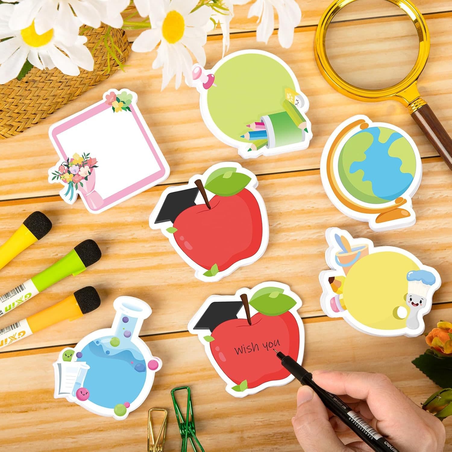 Cross-border Creative Teacher's Day Post-it Notes Back to School Season Note Pad Cartoon N Times Note Pad Tearable Office Supplies 3