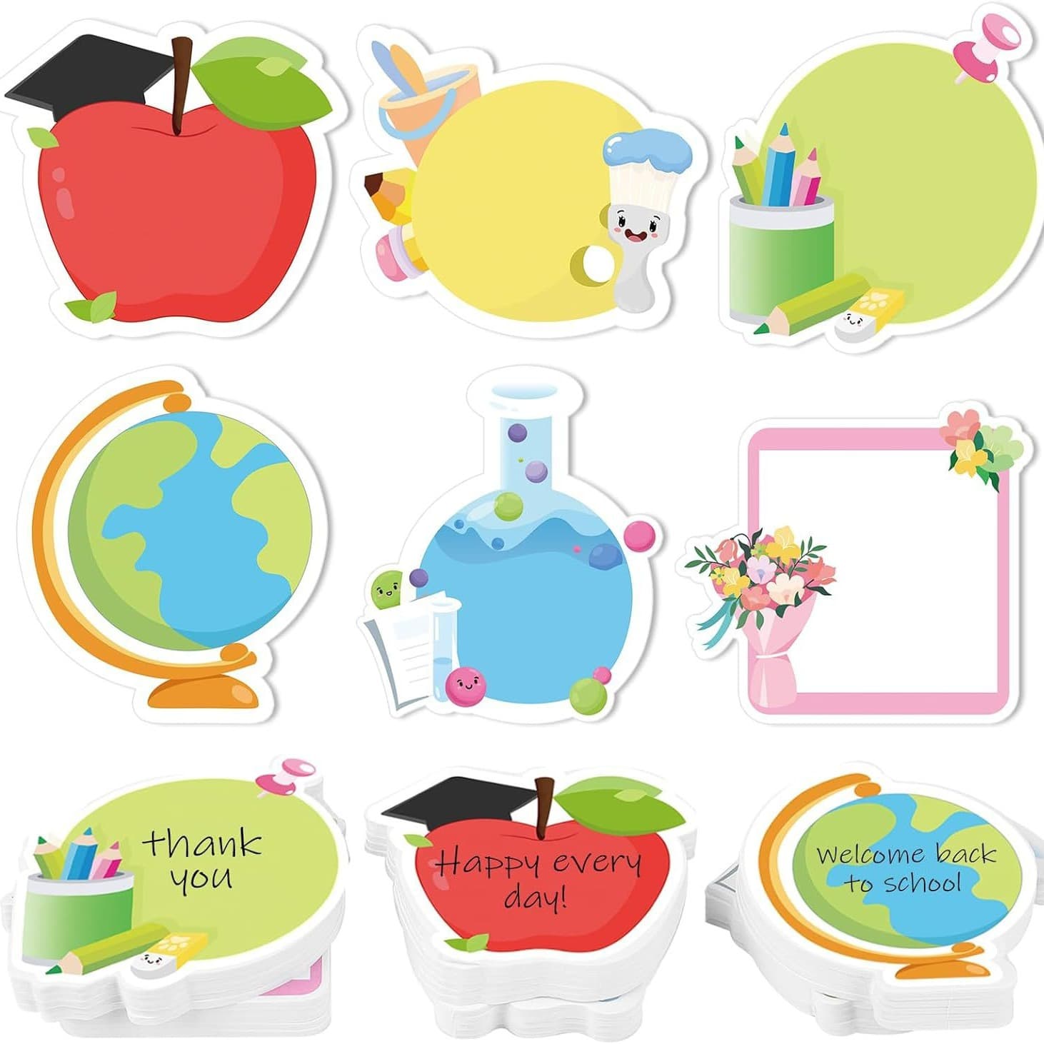 Cross-border Creative Teacher's Day Post-it Notes Back to School Season Note Pad Cartoon N Times Note Pad Tearable Office Supplies 1