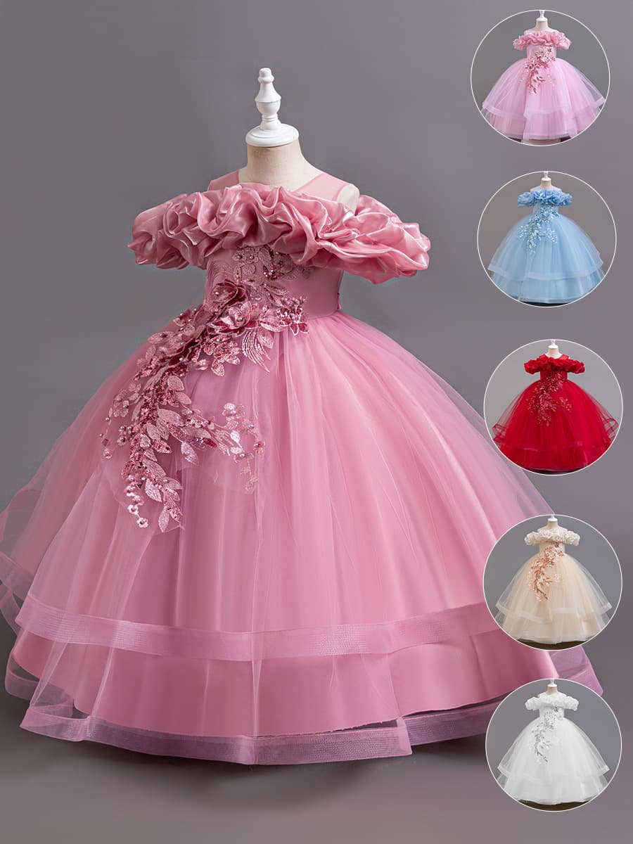 Small princess costume, wedding dress, piano performance costume, graduation party, Birthday gift, tutu skirt