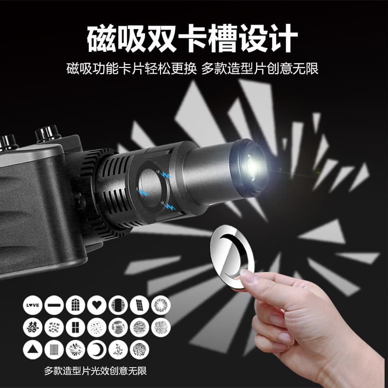 YONGEER portable 60W outdoor fill light cob live video shooting portable photography light dimmable 2
